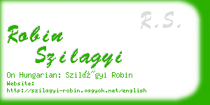 robin szilagyi business card